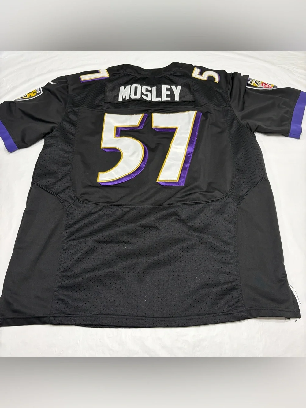 Nike On Field CJ Mosley #57 Black Baltimore Ravens Football Jersey Men’s 48